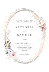 Whimsical Wreath - Invitación De Boda